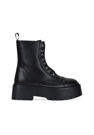 Botines con cordones - black