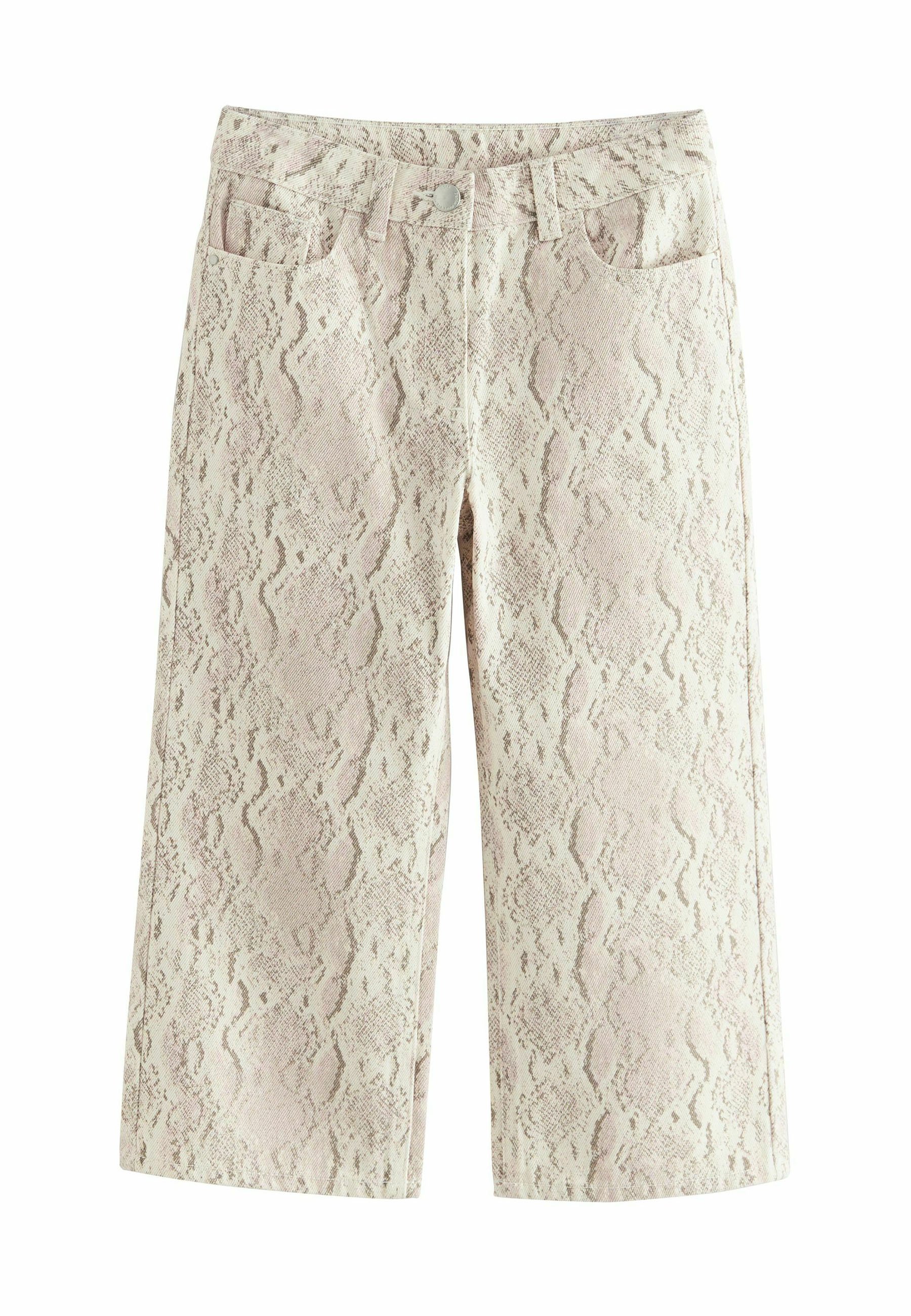 Next WIDE LEG Jeans baggy snake print/beige