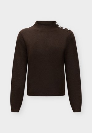 JDY, JDYSUPER LIFE L/S BUTTON PULLOVER KNT - Пуловер - coffee bean melange
