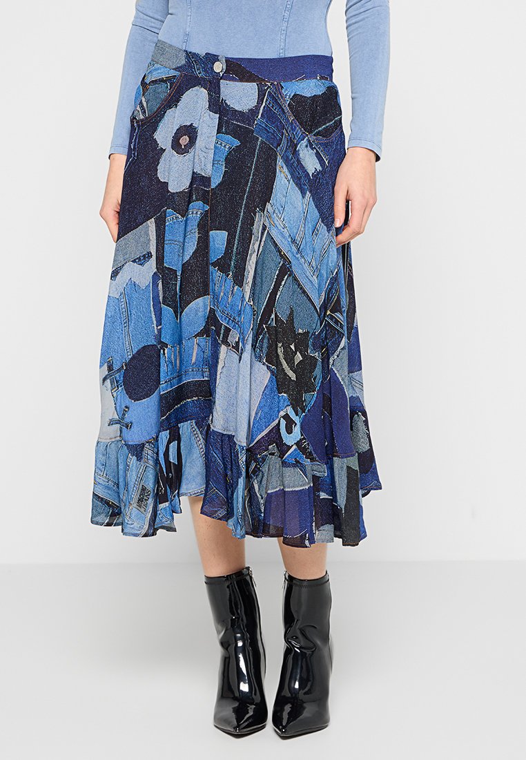 MOSCHINO JEANS A-lijn rok blauw MOSCHINO JEANS A-lijn rok blauw
