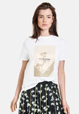 MIT WORDING-PRINT - T-shirt con stampa - weiß gemustert
