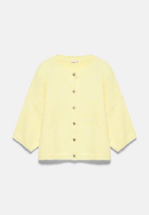 PULL&BEAR, SHORT SLEEVE - CARDIGAN - Gilet - yellow