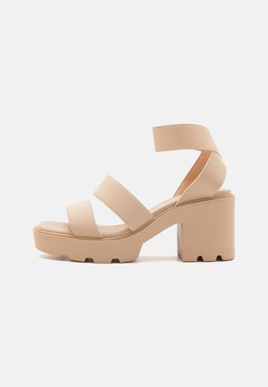 Sandalias con plataforma - beige