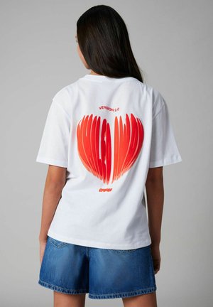 T-shirt imprimé - bright white