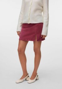 Vero Moda VMLULA NELLY HR SHORT - Falda acampanada - dry rose