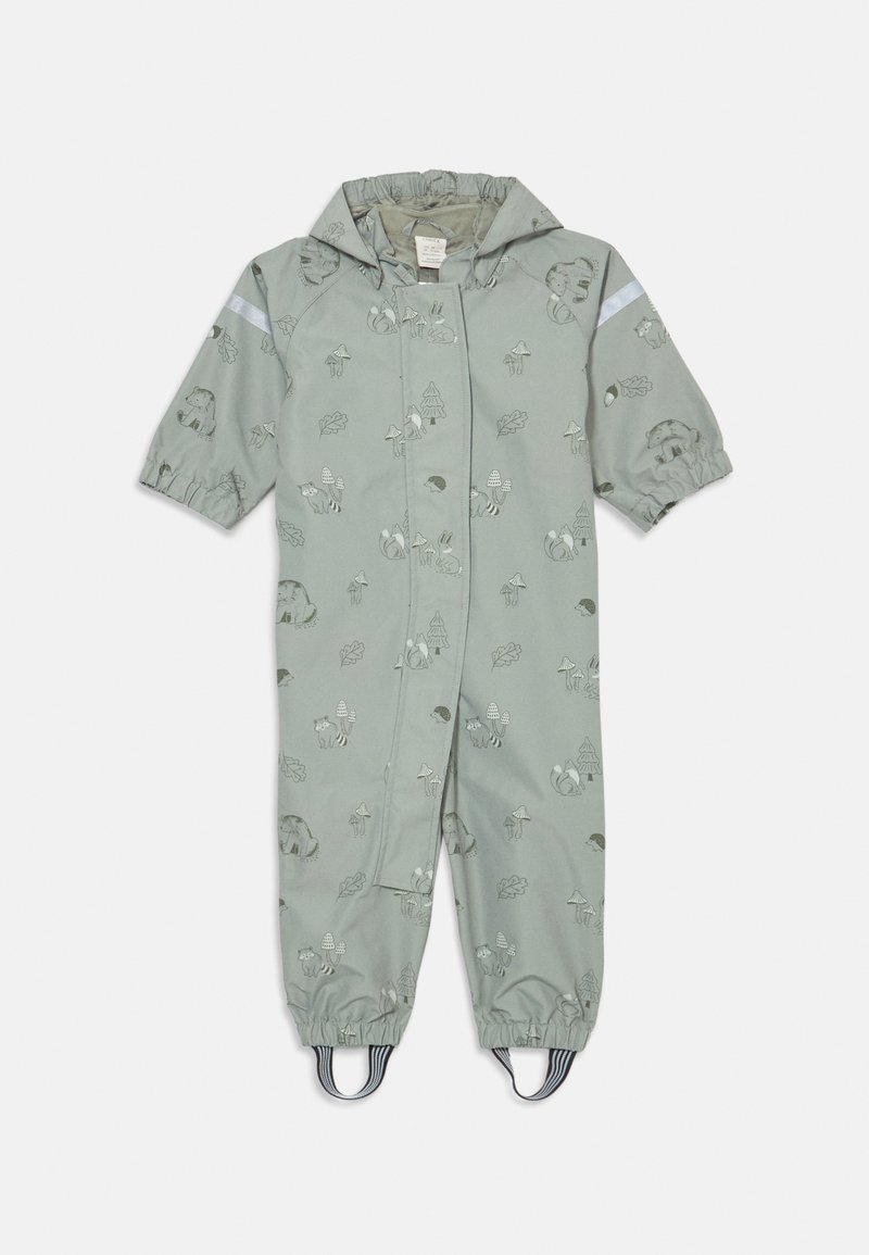 Roheline, kerge vihmaülikond lühikeste varrukatega ja elastsete mansettidega. Loomingulisel kujundusel on looduseteemaline trükk ning reflektiivsed triibud. Sisaldab reguleeritavaid jalaseid.