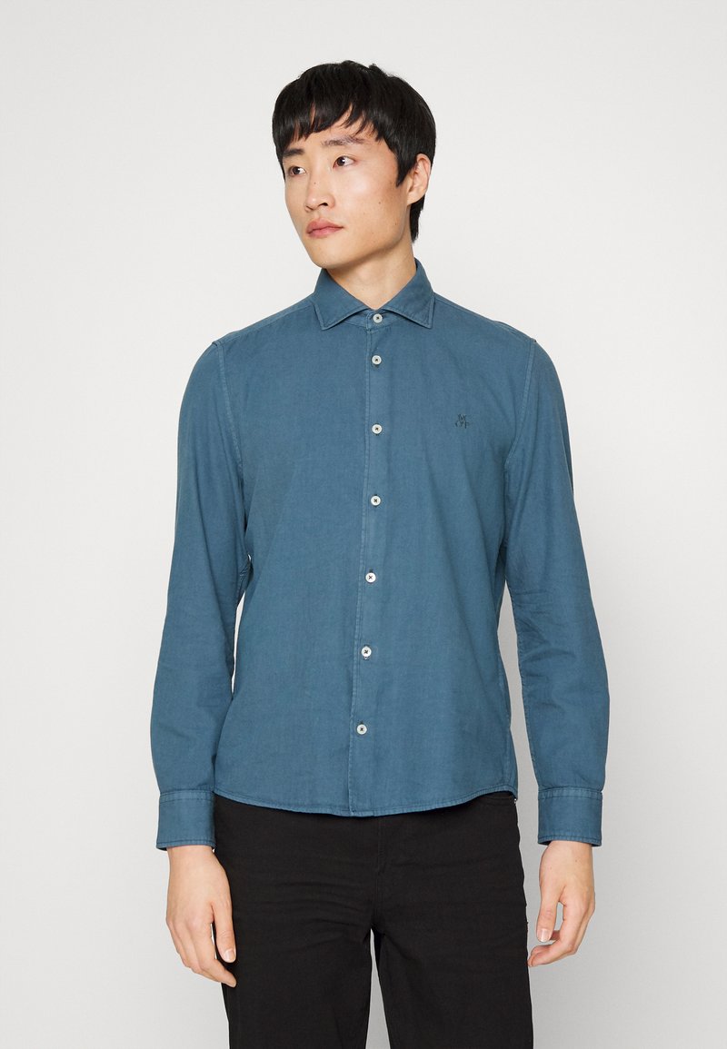 Marc O'Polo SPREAD COLLAR LONG SLEEVE SHAPED FIT WITHOUT BACKDARTS - Camisa - grayed blue