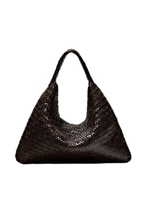 MIT ZWEIFARBIGEM DETAIL  - Sac à main - mottled dark brown