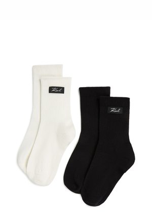 SIGNATURE LOGO PACK OF 2 - Strømper - cannoli cream-black