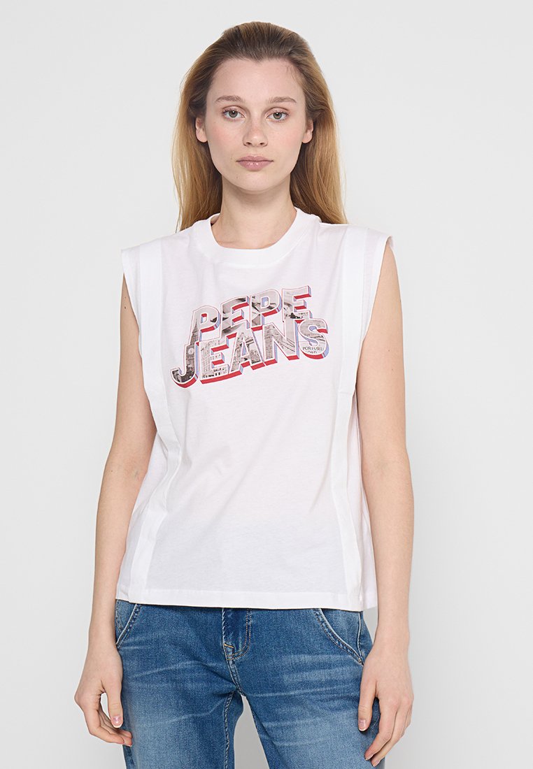 Pepe Jeans T-shirt print wit Pepe Jeans T-shirt print wit