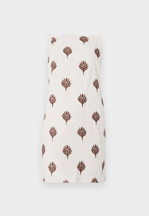 Shift Linen-Blend Mini Dress - Day dress - beige4