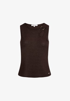Morgan, MORGAN MORGAN SLEEVELESS VEST TOP - Top - marron foncé