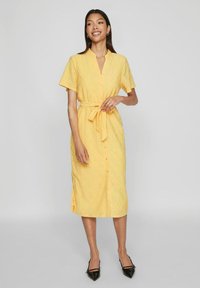 VILA KURZE ÄRMEL - Freizeitkleid - cornsilk