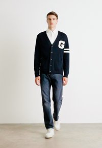 GANT VARSITY CARDIGAN - Cardigan - evening blue