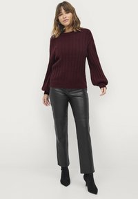 Ellos Collection Striktrøje - weinrot