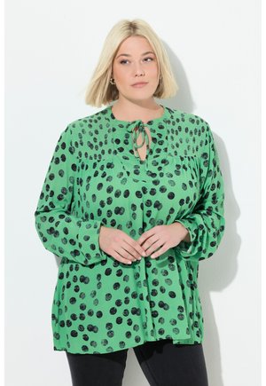 SMOK PUNKTE A-LINIE TUNIKA-AUSSCHNITT LANGARM - Bluse - apple green