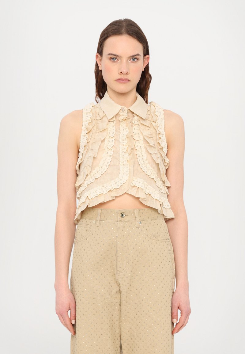 sandro CHEMISE - Nööpidega pluus - beige