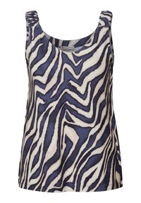 Street One PRINT-MIT RAFFUNG - Blouse - blau