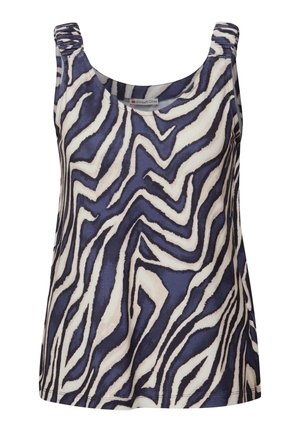 Street One PRINT-MIT RAFFUNG - Bluse - blau