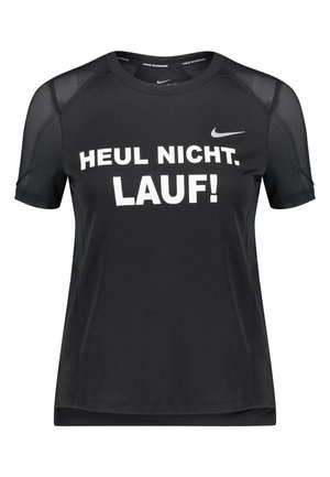 T-shirt med print - black