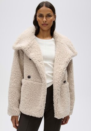 OPUS, RELAXED FIT DOUBLE BREASTED - Fleecejas - macadamia