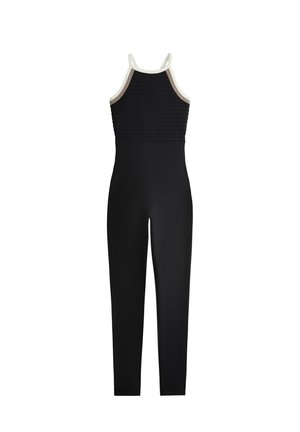 OYSHO, COMFORTLUX LONG COLOUR-BLOCK JUMPSUIT - Combinaison - black