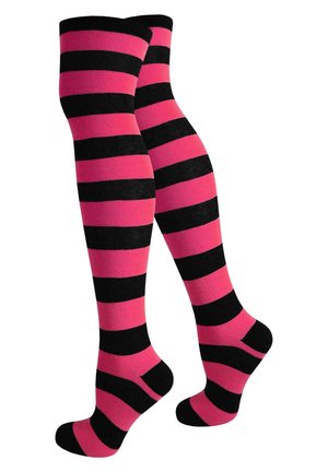 WIDESTRIPE OVERKNEES - Overkneestrümpfe - schwarz/pink