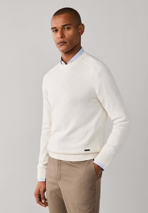 Hackett London, HACKETT LONDON JUMPER SADDLE CREW - Jersey de punto - off white