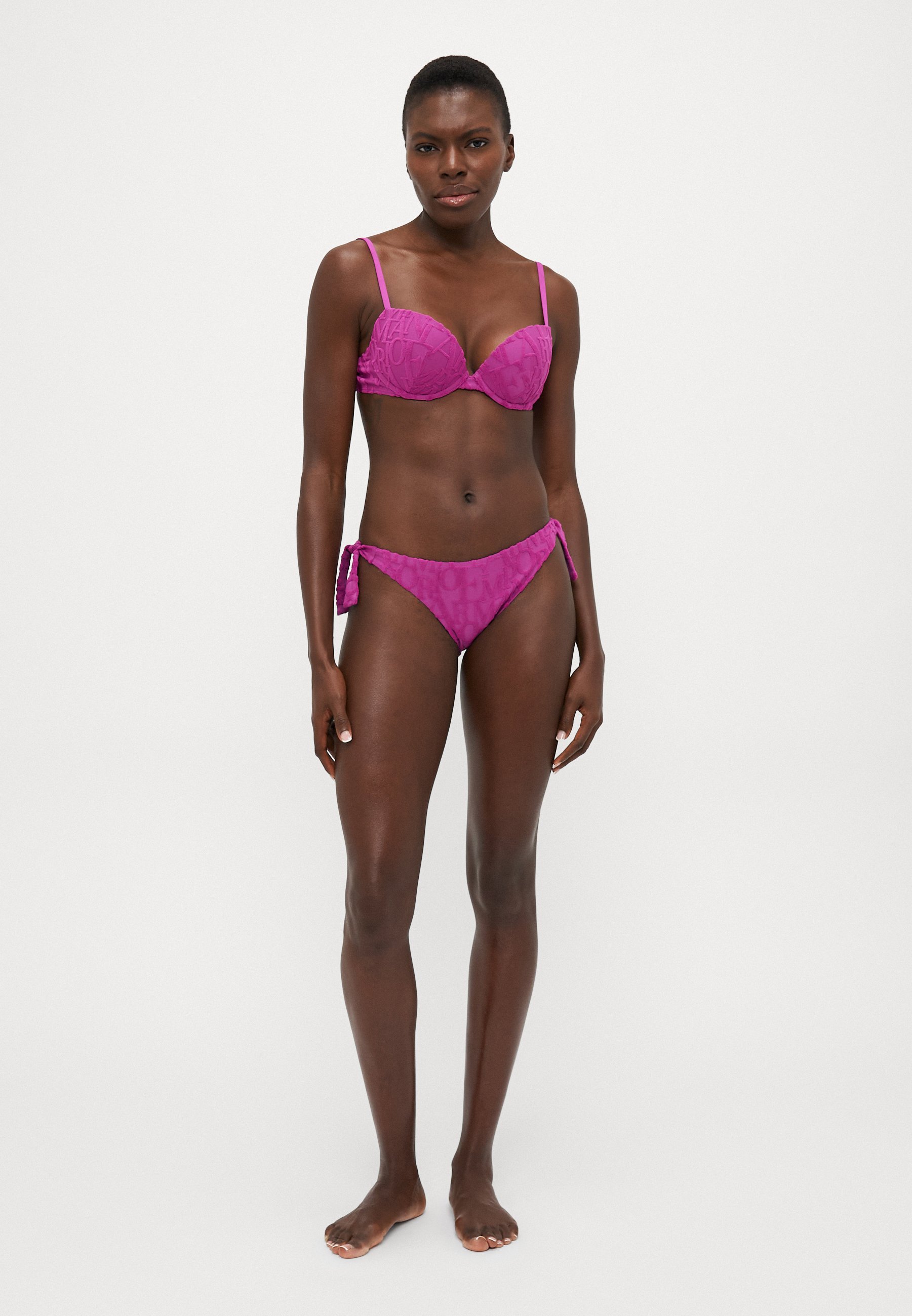 ビキニ EMPORIO ARMANI Women Swimsuit EW000569AF12188UA227 PURPLE Emporio Armani PUSH UP BOW - Bikini - lilac/purple - Zalando