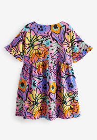 Next SHORT SLEEVE  REGULAR FIT - Džersio suknelė - purple pink tropical floral print