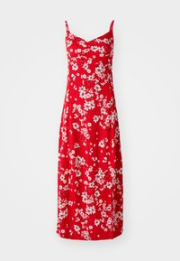 TEXTURED MIDI DESS - Dnevna haljina - red