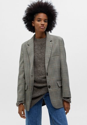 CHECKED - Blazer - mottled black