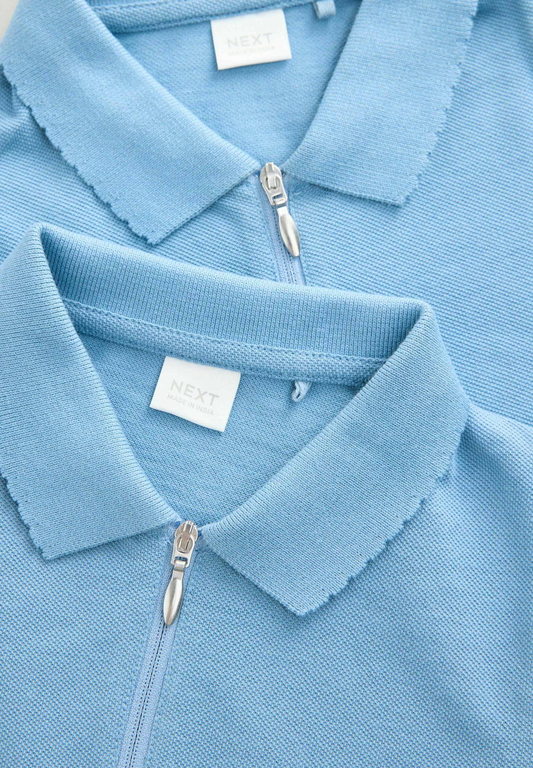 Next 2 PACK ZIP - Polo shirt - blue - Zalando