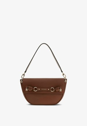 Guess, CAMELIA FLAP SHOULDER BAG - Sac à main - cognac