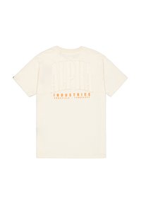 Alpha Industries COACH BACK EMBROIDERY - Μπλουζάκι με στάμπα - vintage white