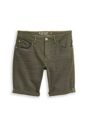 TOM TAILOR, TTJOSH REGULAR SLIM JEANS SHORTS - Kratke hlače od trapera - deep leaf green