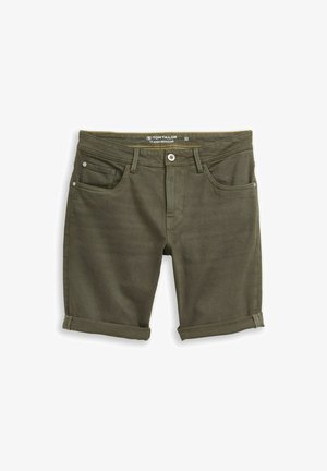 TOM TAILOR, TTJOSH REGULAR SLIM JEANS SHORTS - Kratke hlače od trapera - deep leaf green