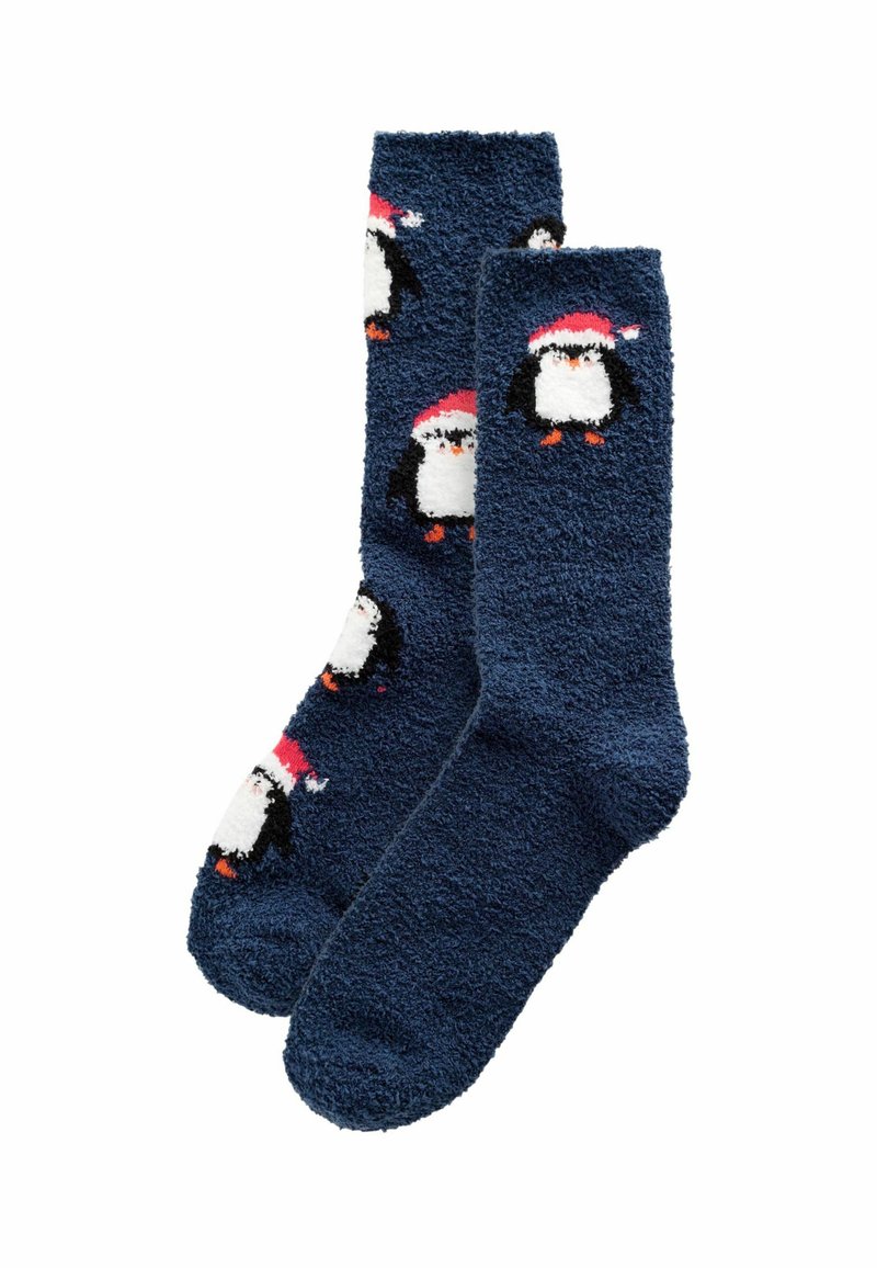 Next 2 PACK - COSY CHRISTMAS BED - Calcetines - navy blue penguin