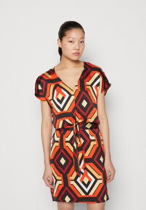 VILA VISOFIE CROP TIE  - Μπλουζάκι με στάμπα - winetasting