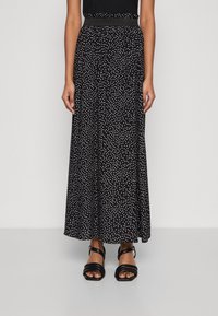 ONLY Petite - ONLVENEDIG LIFE LONG SKIRT - Maxi skirt - black/cloud dancer Thumbnail Image 1