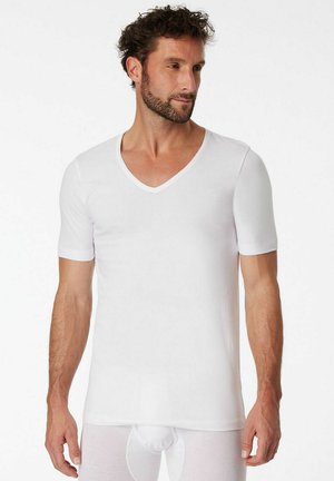 Schiesser V-AUSSCHNITT KURZARM UNI 4ER PACK - Undershirt - weiß