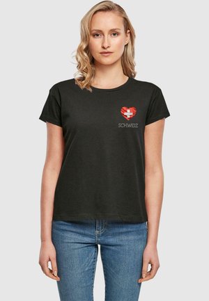 FOOTBALL - SWITZERLAND - Print T-shirt - black
