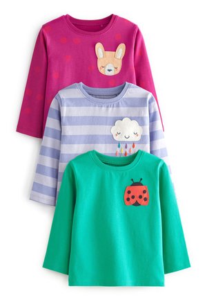 3 PACK - Long sleeved top - mottled blue pink