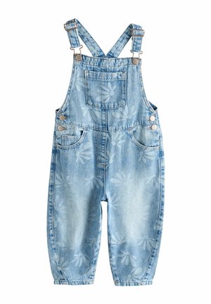 REGULAR FIT - DAISY PRINTED - Latzhose - mid blue