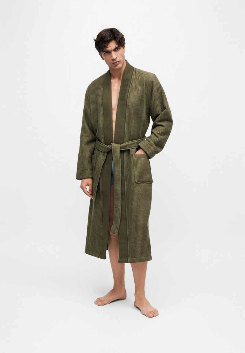 olive green dressing gown BABARONI BABARONI Acetate Satin Olive Green Bridesmaid Dresses Strapless Sweep/Brush Train Sleeveless with Slit Mermaid, Olive Green / US0