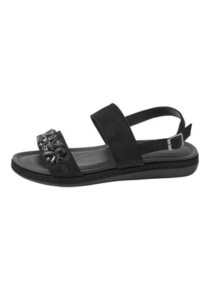 Yours Clothing, Riemensandalette - black
