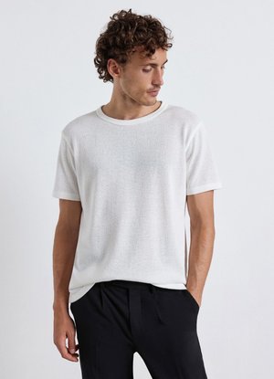 Calliope, T-SHIRT TINTA UNITA - T-Shirt basic - bianco lana