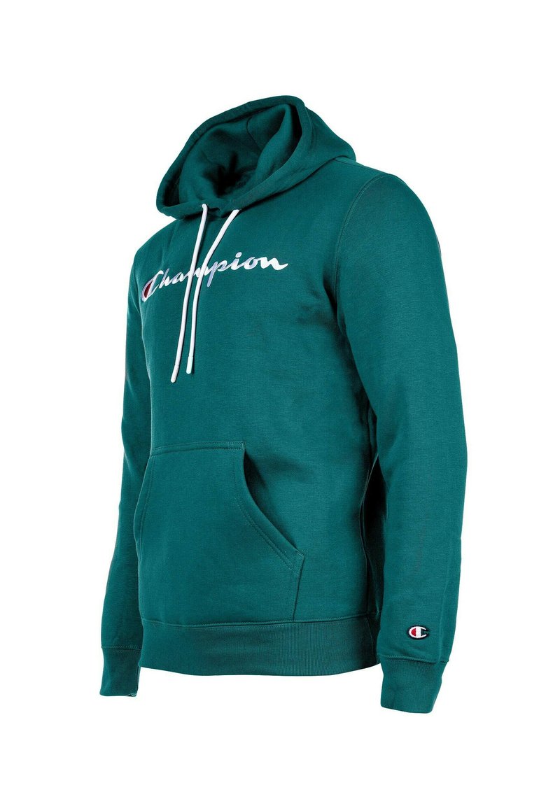 Dark Green Champion Reverse Weave Waterfall Green Mens Hoodie