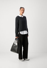Marc O'Polo LONGSLEEVE ROUNDNECK - Strickpullover - deep grey melange