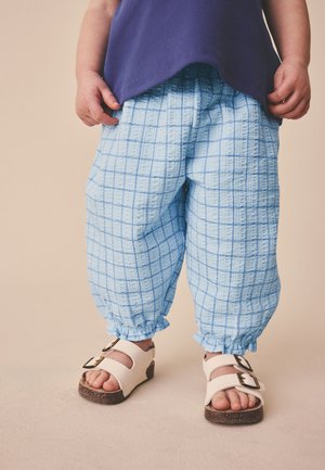 Next, REGULAR FIT - TEXTURED BLOOMER TROUSERS  . - Trousers - blue grid check